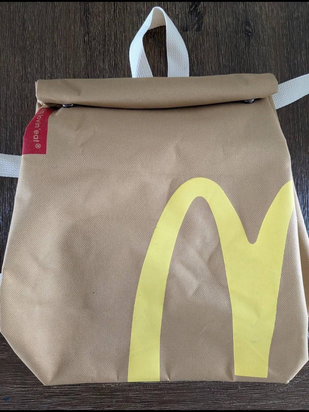 McDonald's | Bags | Mcdonalds Tan Backpack With Large Yellow Arch ...